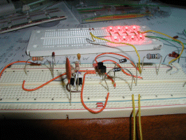 PWM board with 2 4 LEDs in series.